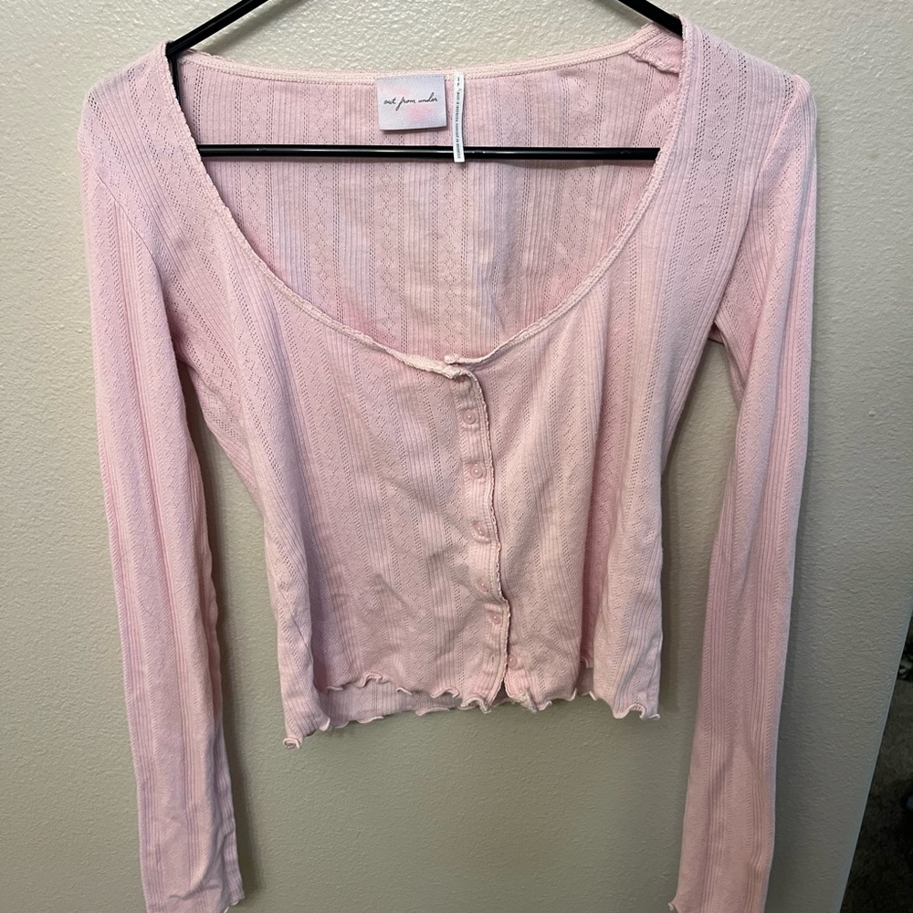 Urban Outfitters Light Pink Button-Up Blouse